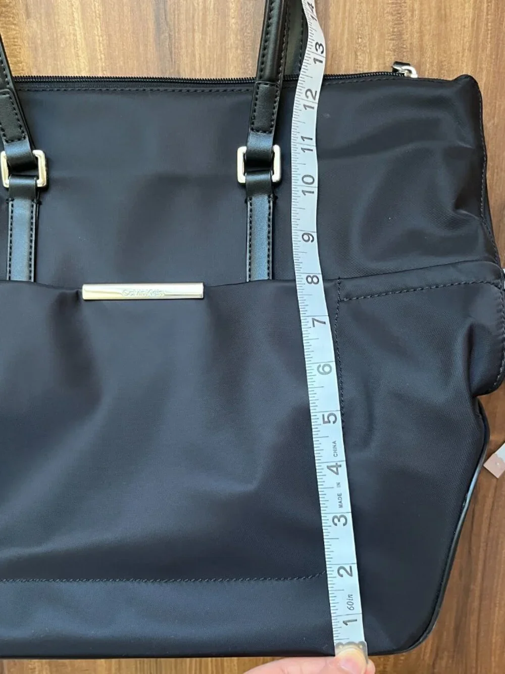 Calvin Klein Black tote bag office nylon computer lightweight travel work